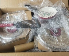 16 Pc Pots Pans Set Soft Grip Healthy Ceramic Nonstick Cookware No PFAS