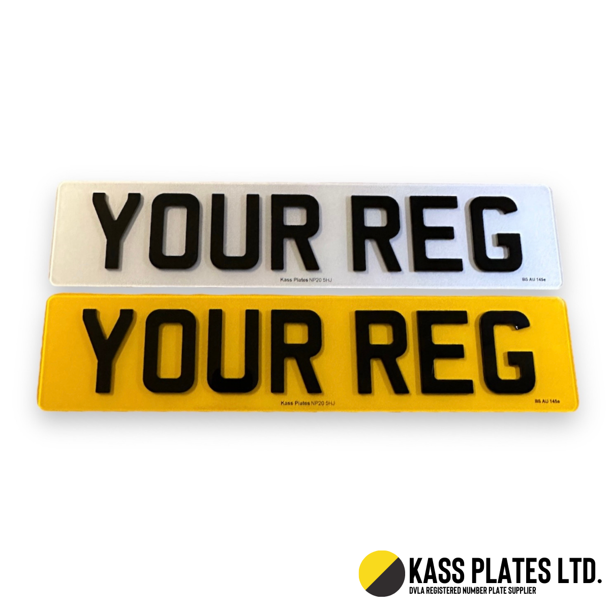 Standard 100 UK Legal Premium Car Registration Number Plates / DVLA