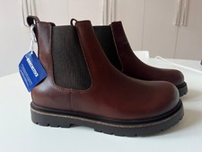 BIRKENSTOCK HIGHWOOD SLIP ON CHELSEA BOOTS. BROWN. UK 8 (EU 42)