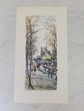 Vintage Delarue Paris Edition Lithograph Print 549- 11 x 6 inches