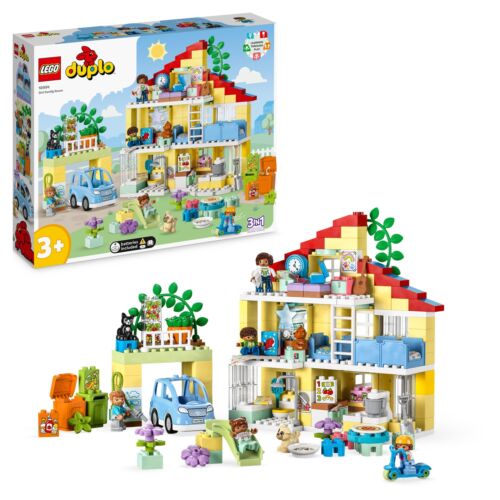 LEGO 10994 DUPLO 3-in-1-Familienhaus, 7 Minifiguren, Garten, Elektroauto - Bild 1 von 1