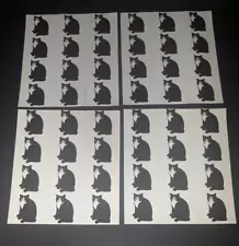 Vintage Set of (48) Mrs. Grossman’s (1981) "Black Cat" Stickers