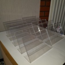 12 Acryl Menükarten Aufsteller DIN A6 quer schräg Ladenausstattung Werbung Regal