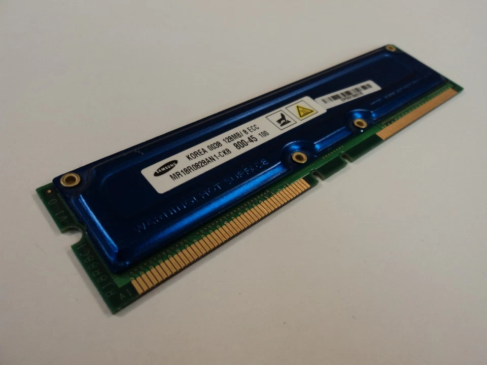 Samsung RAM Memory Module 128MB PC800-45 RDRAM RIMM ECC MR18R0828AN1-CK8 - Image 2 of 4