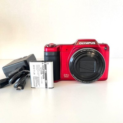 OLYMPUS STYLUS SZ-15 Red Compact Digital Camera Tested from Japan
