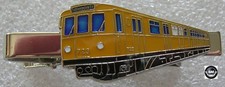 Krawattenklammer U-Bahn Berlin Schmalprofil orange Zug Lok Eisenbahn Tram 8119