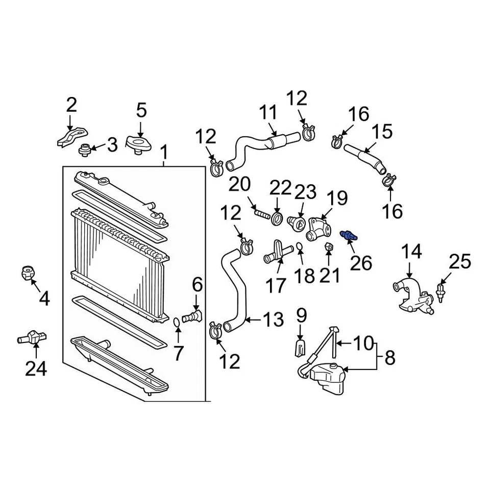 For Toyota Tacoma 1995-2004 Toyota 8942235010 Engine Coolant Temperature Sensor - Image 4 of 4