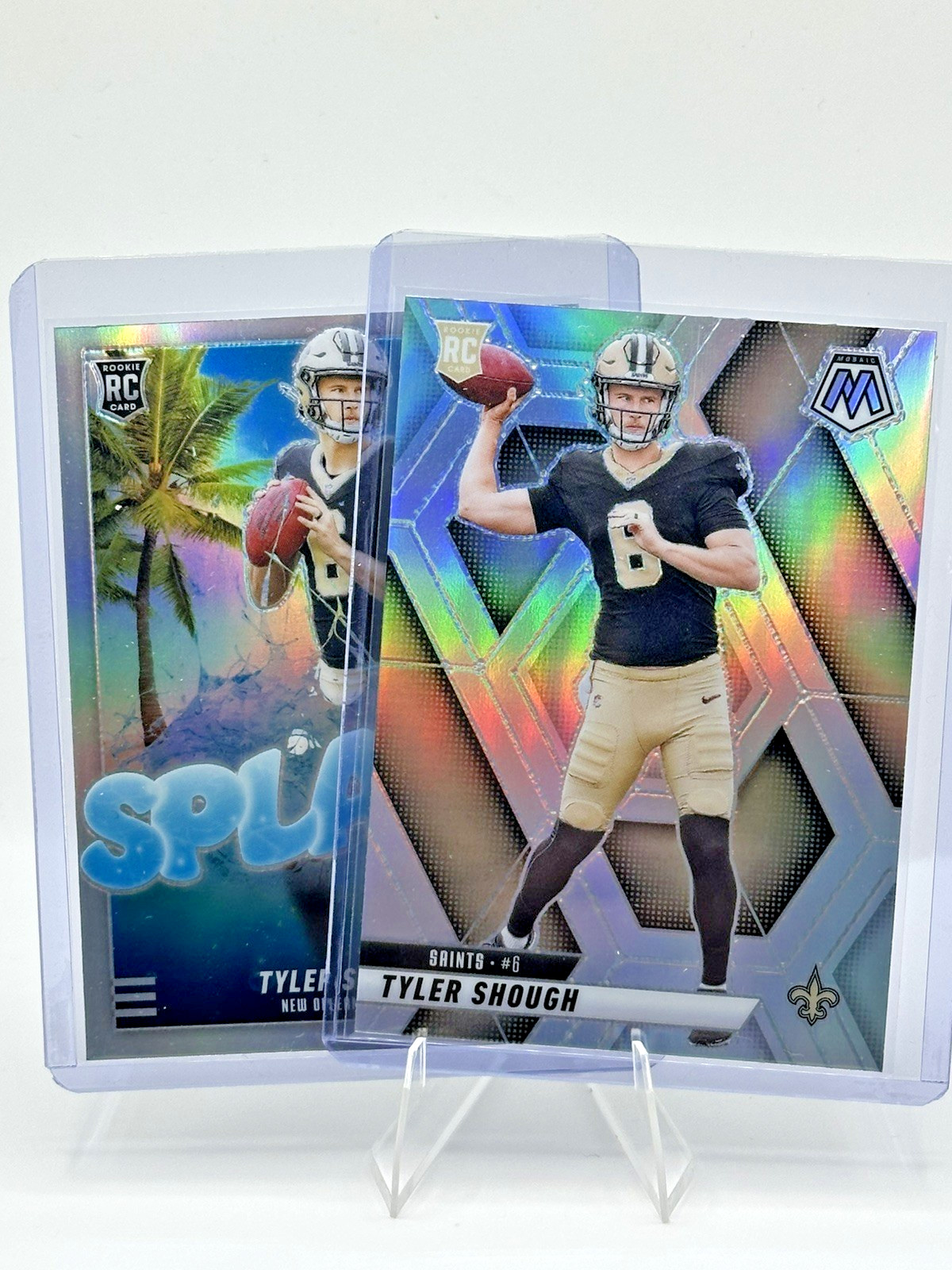 2025 Panini Mosaic Football - Tyler Shough Silver Holo RC #312 Bonus Splash Card