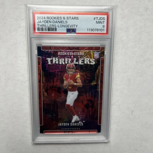2024 Panini Rookies & Stars Thrillers Jayden Daniels T-JDS Longevity (RC) PSA 9
