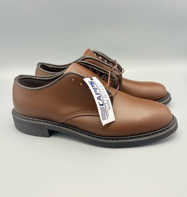 CAPPS COLONEL MEN\'S LEATHER OXFORD - BROWN | 90259-A DRESS SHOES 10 D Capps 90259-A Colonel Brown AGSU Uniform Oxford USA Made main image 2