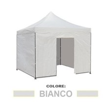 Teli/Parete/Copertura laterale per gazebo impermeabile 3x3m Bianco Modello Loop
