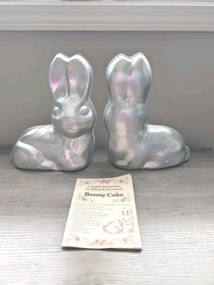 VTG Wilton Bunny Cake Aluminum 3D Rabbit Baking Pan - Instructions - Easter