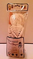 Macrame Plant Hanger 36 in Spiral Style - Cream Color Rope Fits Pots 5"-7" Boho