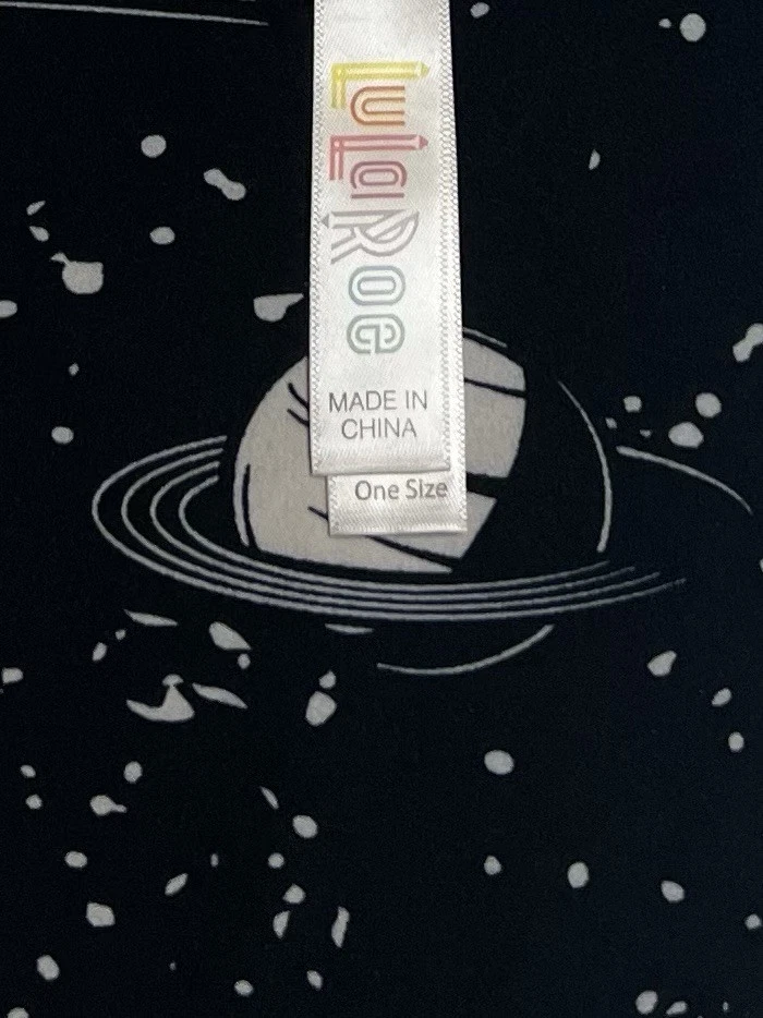 Leggings LuLaRoe OS Talla Única RARO ASTRONAUTA ESPACIAL Galaxia Luna Estrellas Nave Espacial Foto 4 de 4