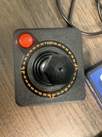 atari 2600 console with joystick, cables and one cartridge with 10 game working