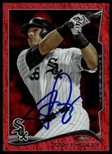 Josh Phegley Chicago White Sox 2014 Topps Red Shimmer Signed Auto Card #26 ~ COA