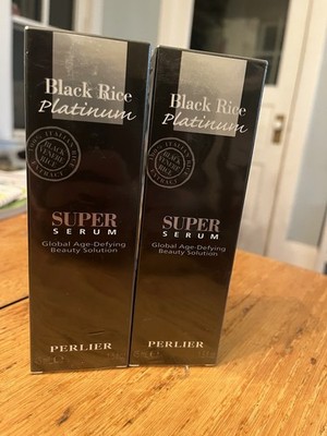 TW0 PERLIER Black Rice Platinum Face SUPER Serum 1.5 oz - Made In Italy 