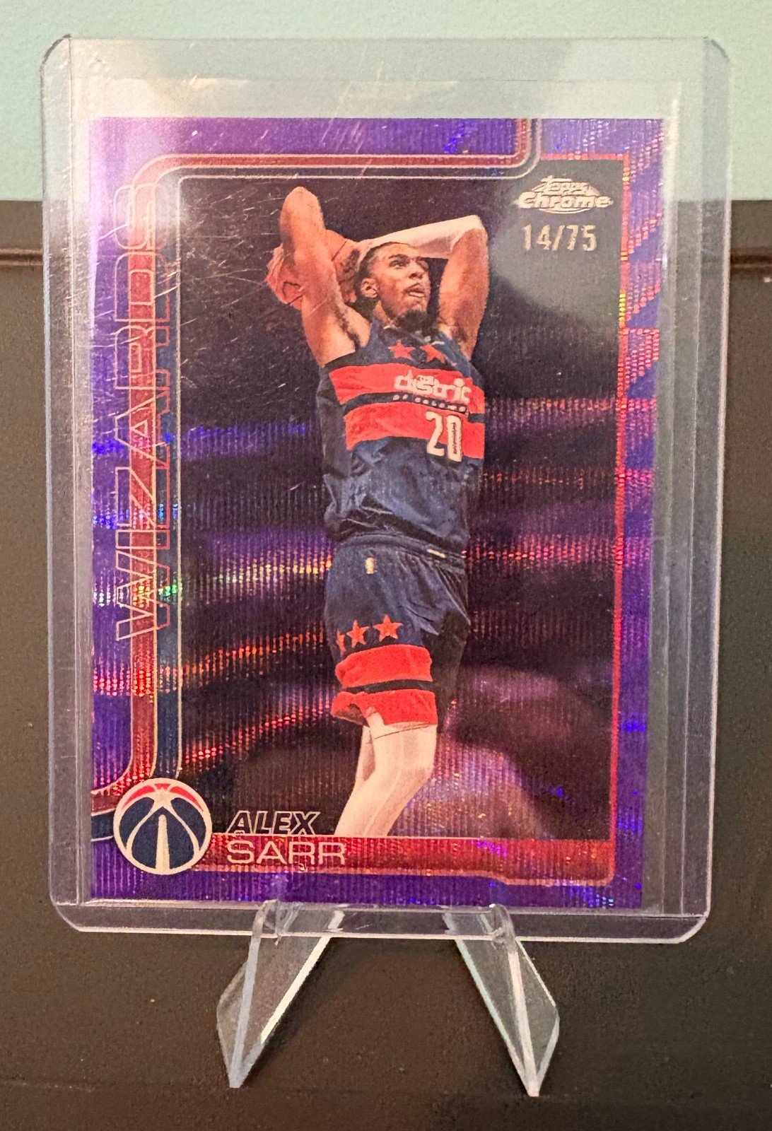2025-26 Topps Chrome Update ALEX SARR Purple Wave /75