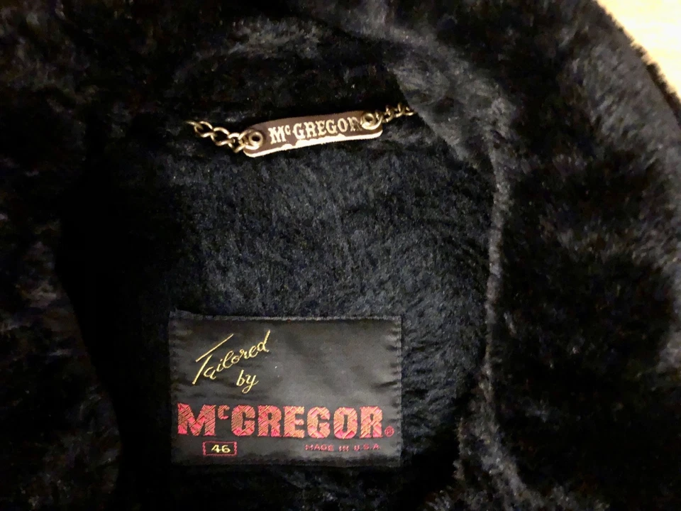 Vtg 60/70s Mens McGregor Wool Overcoat Sherpa Collar Brett Anderson DOORS Jim - Image 2 of 4