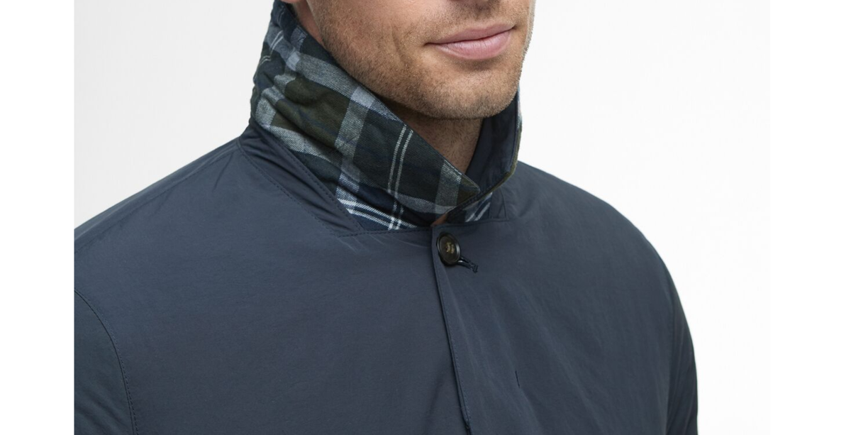 NAVY ~ Barbour Wadded Lorden Waterproof Mac/Jacket MSRP$395