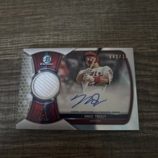 2023 Bowman Chrome - Chrome Autograph Relics Mike Trout #BCAR-MT /100 (AU, MEM)