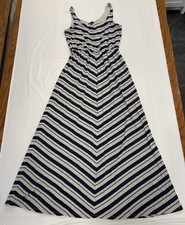 Gap Maxi Dress Women's Medium Navy Striped Sleeveless