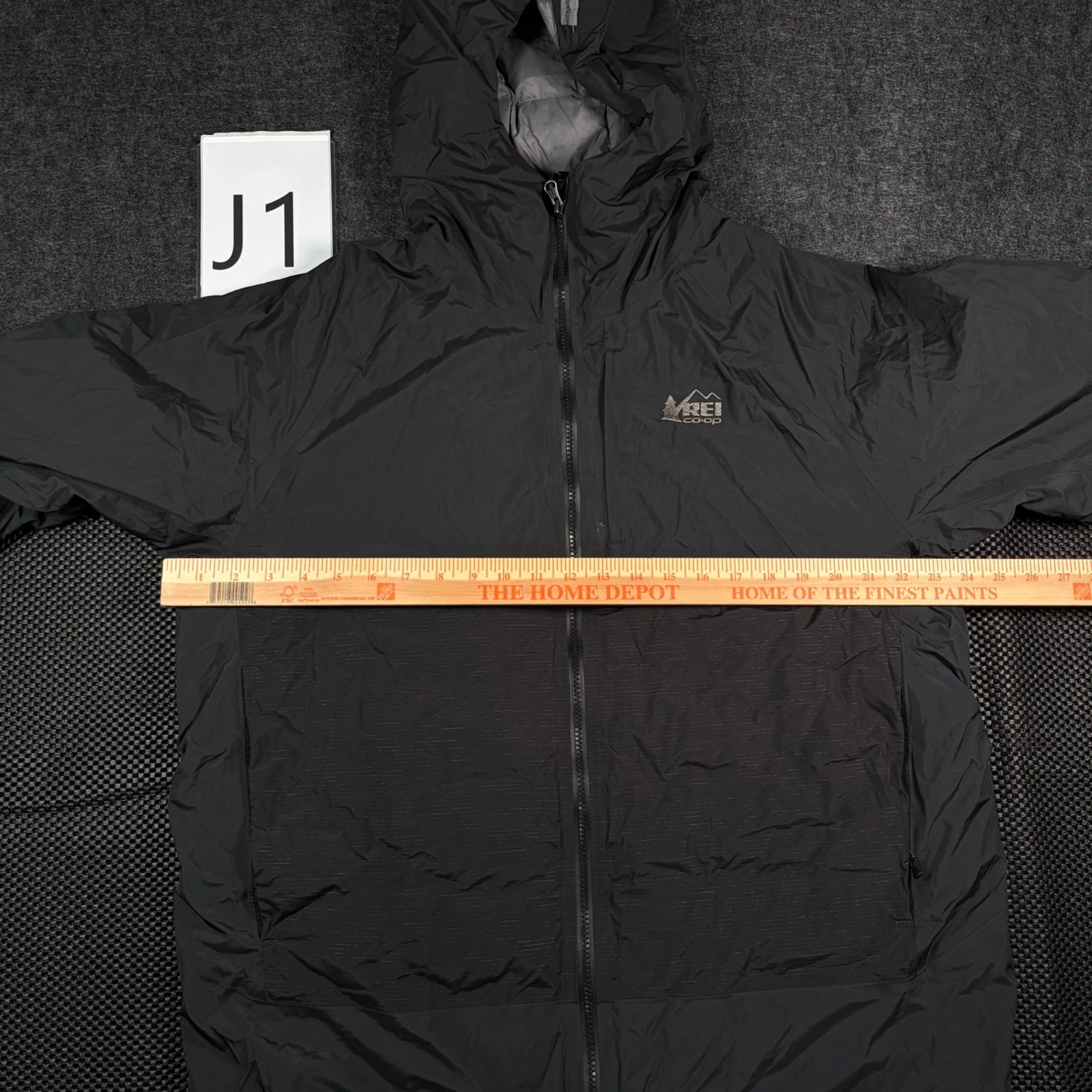 REI Stormhenge 850 Down Jacket Mens Large Black Waterproof Breathable Hooded image 8