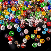 1000 StüCk Facettierte Perlen, 6Mm/8Mm Glasperlen Zum AuffäDeln Rondelle KüGelch