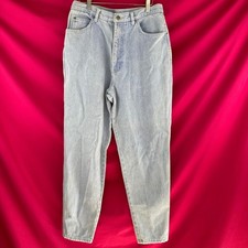 Vintage 90s Stefano Mom Jeans Women's 14 Light Blue Wash High Rise Tapered Leg