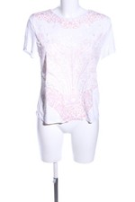 ZARA T-shirt Donna Camicia Taglia IT 40 bianco-rosa stile casual
