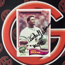 Abdul Salaam Autographed 1982 Topps #180 New York Jets Football Card Signed Auto