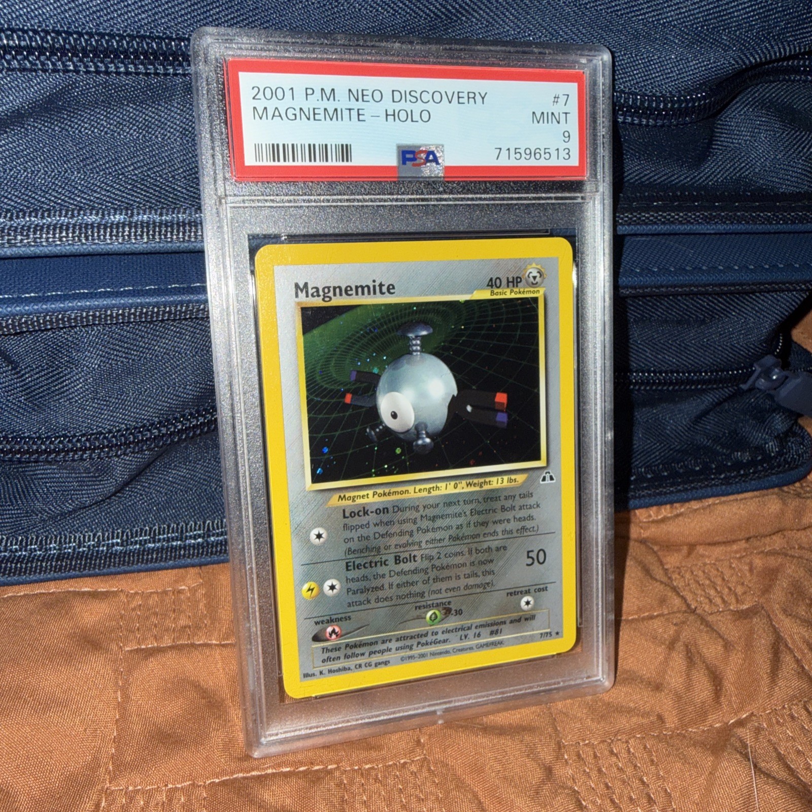 2001 POKEMON NEO DISCOVERY #7 MAGNEMITE-HOLO PSA 9