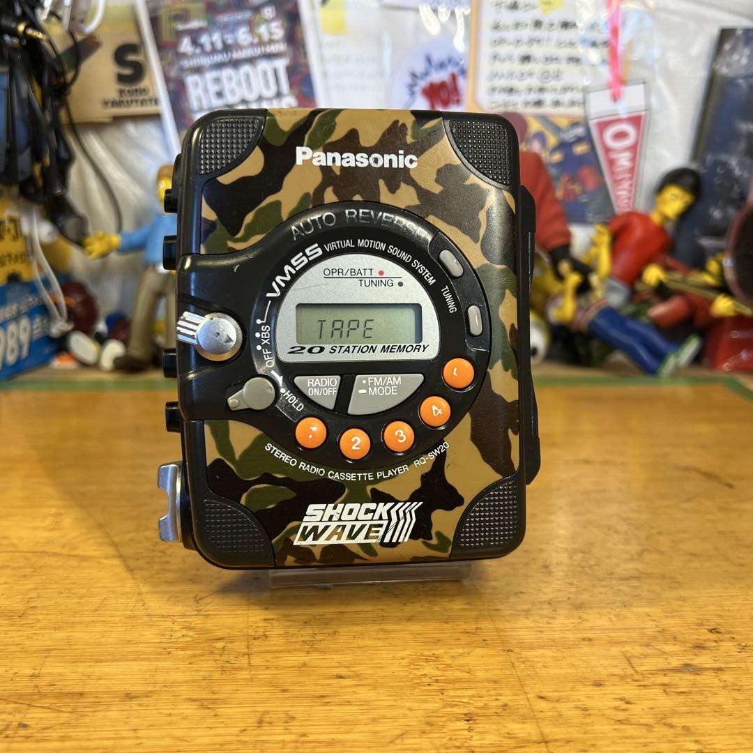 【稼働品】パナソニック ショックウェーブ カセットウォークマン RQ-SW20 稼働品】パナソニック ショックウェーブ カセットウォークマン