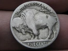 1917 D Buffalo Nickel 5 Cent Piece- Denver, Good Reverse Details