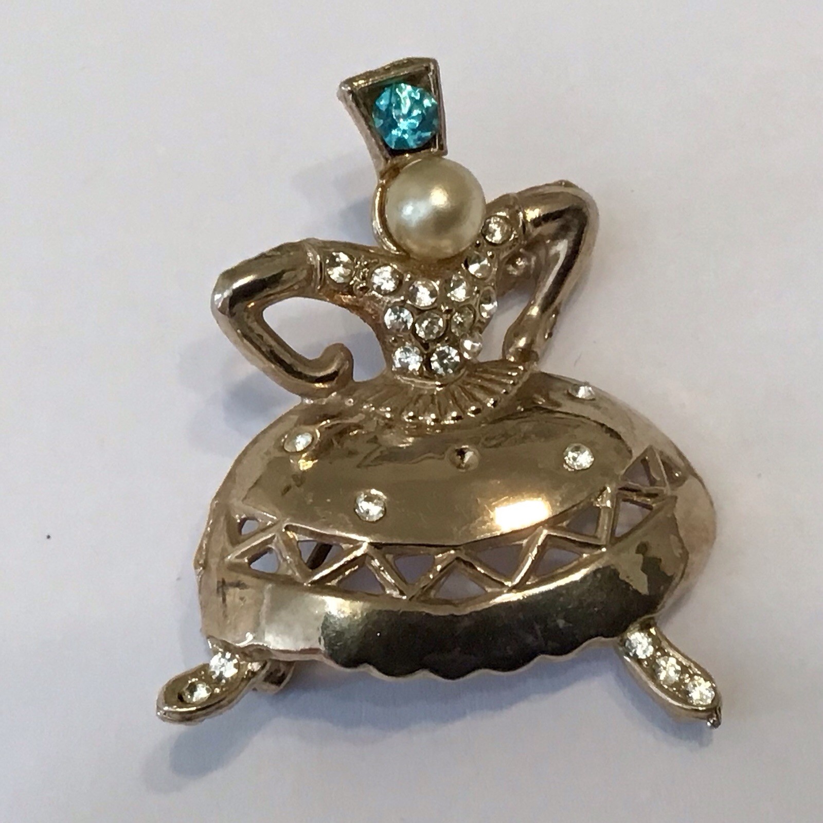 Vintage 1940'S Tasha Russian Cossack Girl Dancer Brooch