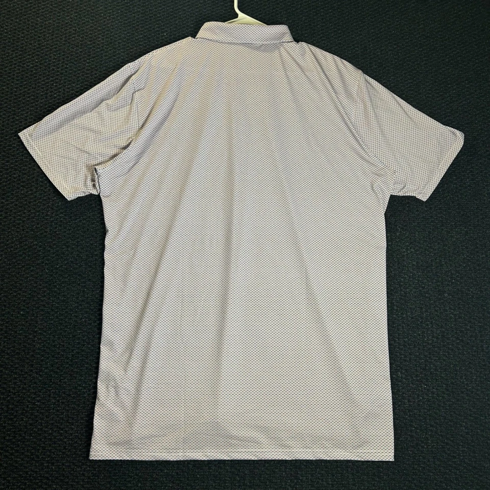 Camisa Polo Holderness & Bourne Para Hombres XL Ajuste A Medida Golf PGA Tour Estampado Azul Foto 2 de 4