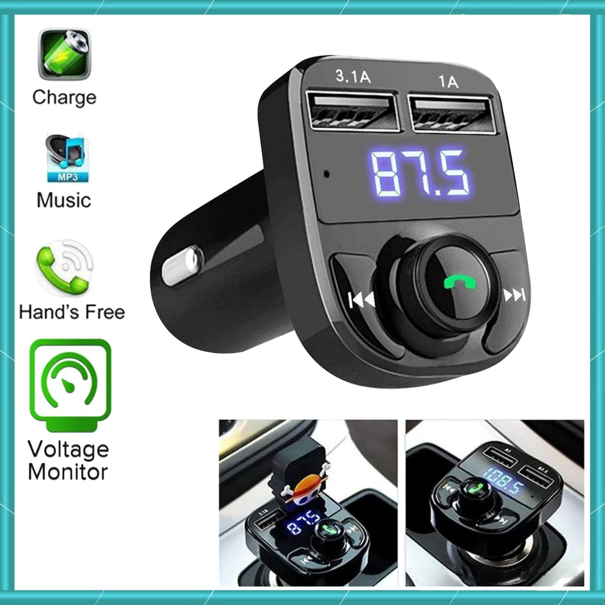 Transmetteur FM Bluetooth Voiture, Émetteur Radio Avec Prise Allume Cigare Usb C Qc Pd 36w Adaptateur Autoradio Pour Telephone Kit Mains Libres Car Mp3 Musique Player 88176758