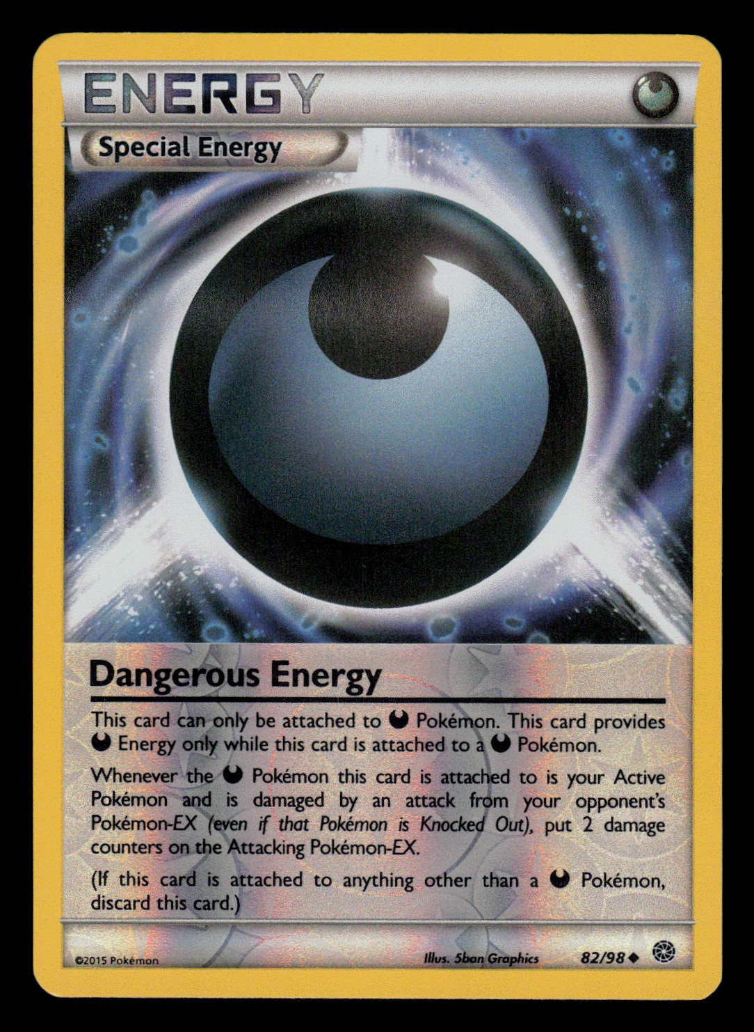 NM - Pokemon Dangerous Energy 82/98 Ancient Origins Reverse Holo Uncommon