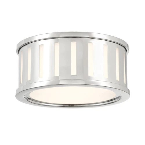 Crystorama Kendal 2 Light Flush Mount, Polished Nickel - KEN-2200-PN - Picture 1 of 1