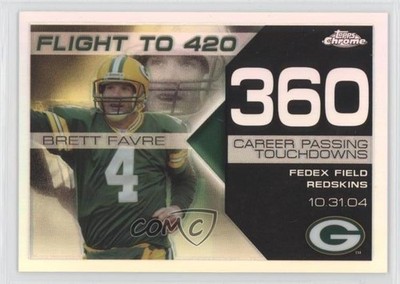 2008 Topps Chrome Collection Flight to 420 Refractor /199 Brett Favre HOF 10up