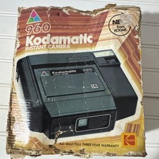 Vintage Kodak Kodamatic 960 Instant Camera With Original Box Circa 1980s As Is