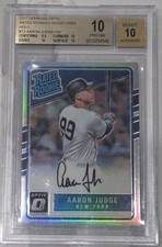 2017 Panini Donruss Optic Aaron Judge Holo Prizm Auto /150 BGS 10 Yankees POP4