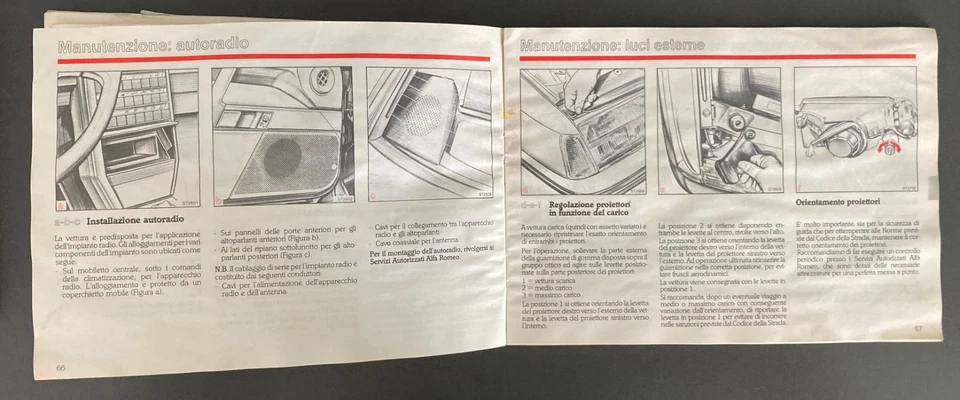 164 Alfa Romeo Libretto Uso e Manutenzione 1987 - Immagine 2 di 3