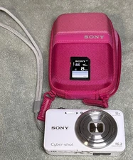 Sony Cybershot DSC-WX80 16.2MP Compact Digital Camera Black Tested w/8GB card