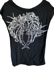 Y2K vintage 2000s affliction style So Cal grunge graphic Top