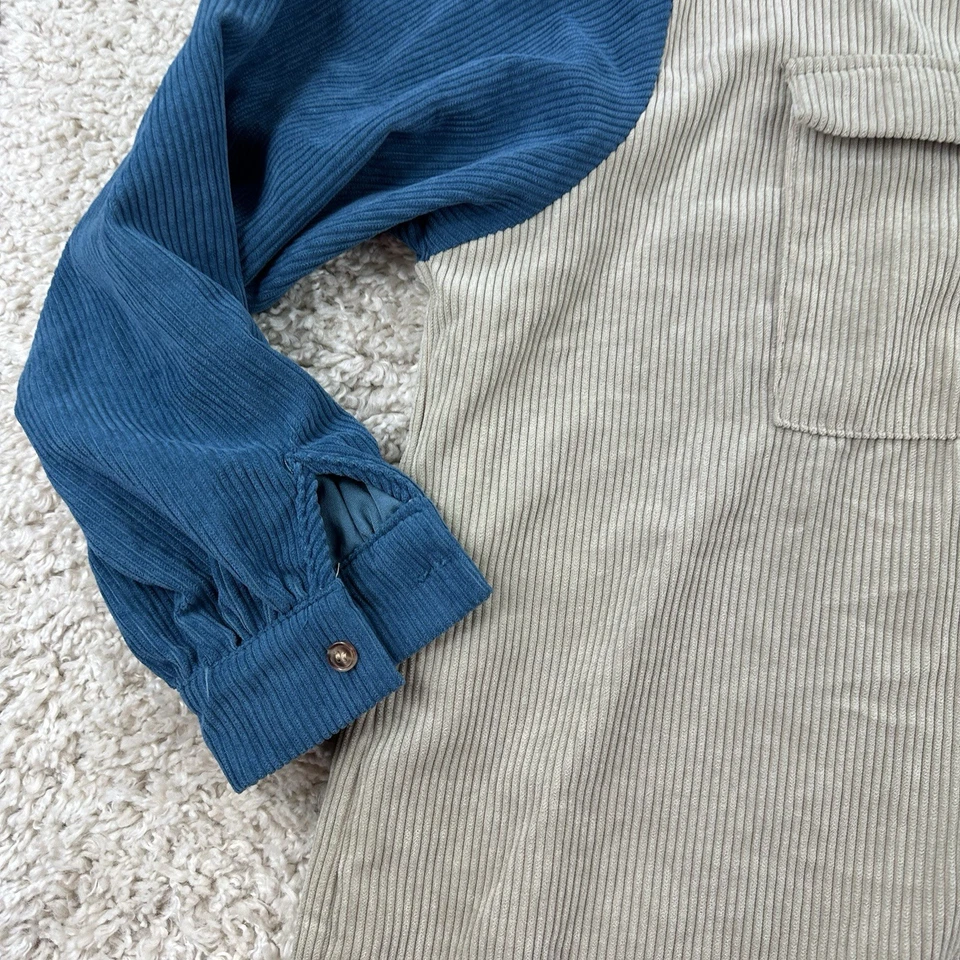 Vestido Camisa Mujer Nasty Gal Talla 6 Pequeño Pana Color Bloque Botón Delantero Foto 3 de 4