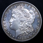 1880-S Morgan Silver Dollar AU+ Slider Strong Strike Cleaned High Detail