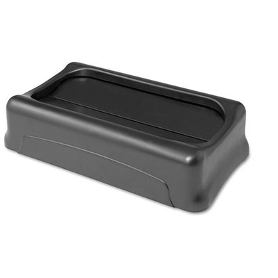 Rubbermaid Swing Top Lid Slim Jim Waste Container 11.38x 20.5x5 Blk