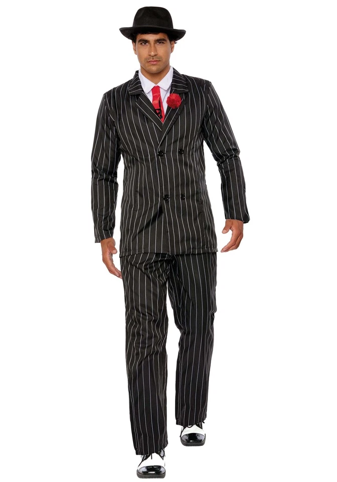 Para hombres Disfraz de Gángster Conjunto Halloween Juegos con disfraces Vestido Elegante Fiesta Foto 2 de 2