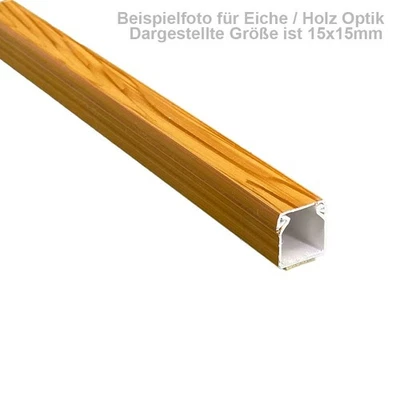 Kabelkanal 25x15 mm Eiche Holzoptik Schraubmontage 1 m Kabel verstecken - Bild 1 von 4